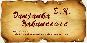 Damjanka Makunčević vizit kartica